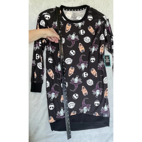 The Nightmare Before Christmas Sleep Shirt Womens XS‎ Jack Skellington Sally - Picture 8 of 11